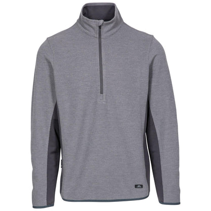 Storm Grey - Front - Trespass Mens Wotterham Mock Neck Long-Sleeved Top