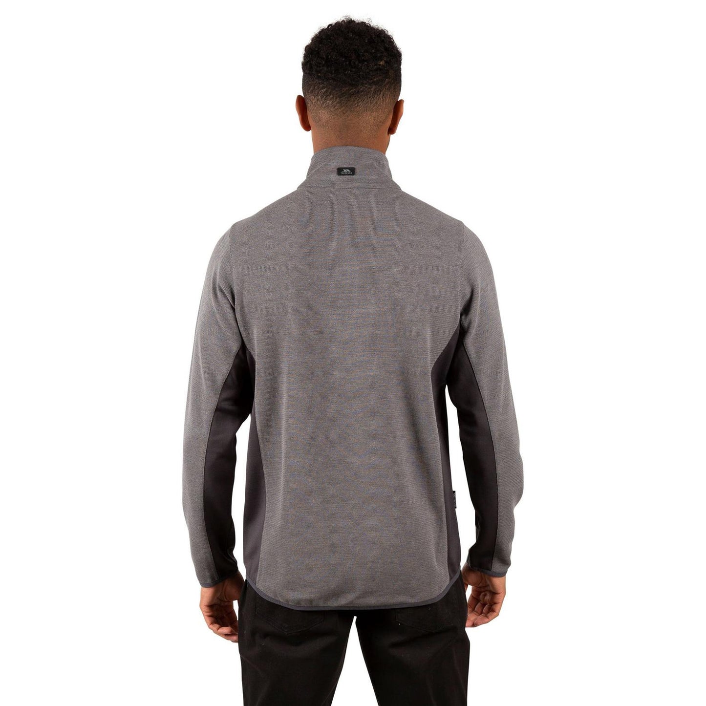 Storm Grey - Lifestyle - Trespass Mens Wotterham Mock Neck Long-Sleeved Top