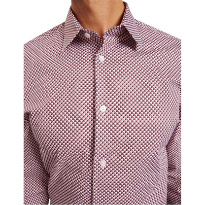 White - Side - Ted Baker Mens Geometric Pattern Shirt