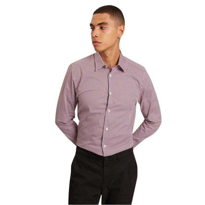White - Lifestyle - Ted Baker Mens Geometric Pattern Shirt