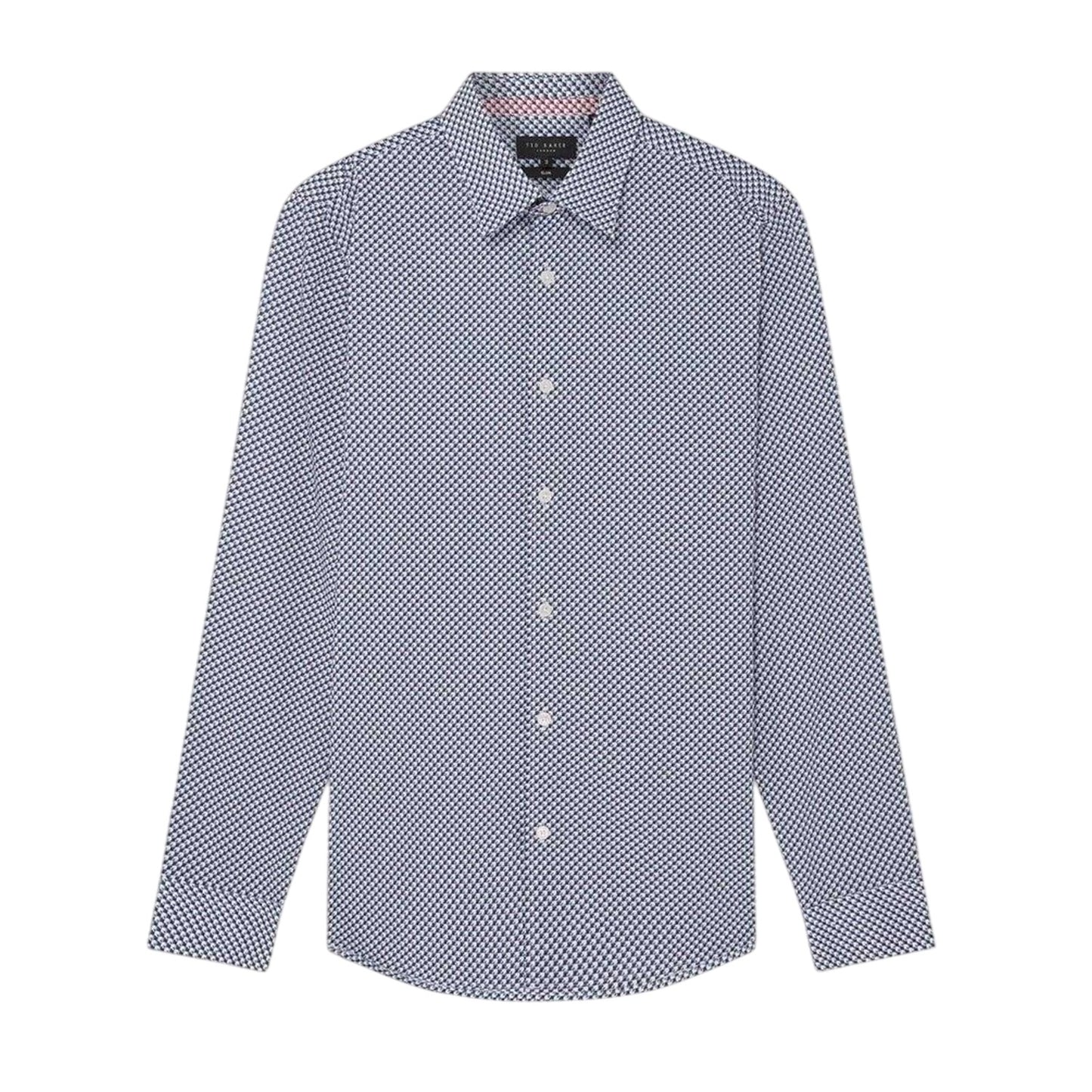 Navy - Front - Ted Baker Mens Geometric Pattern Shirt