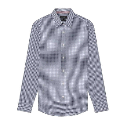 Navy - Front - Ted Baker Mens Geometric Pattern Shirt