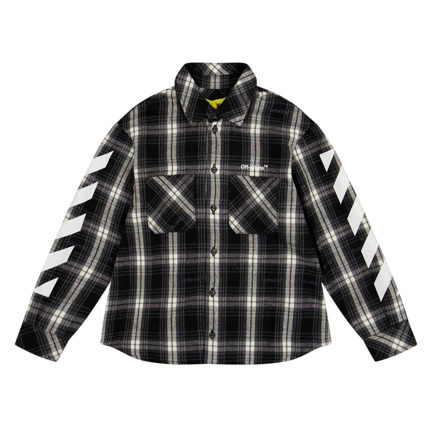 Black-White - Front - Off White Boys Plaid Regular Shirt