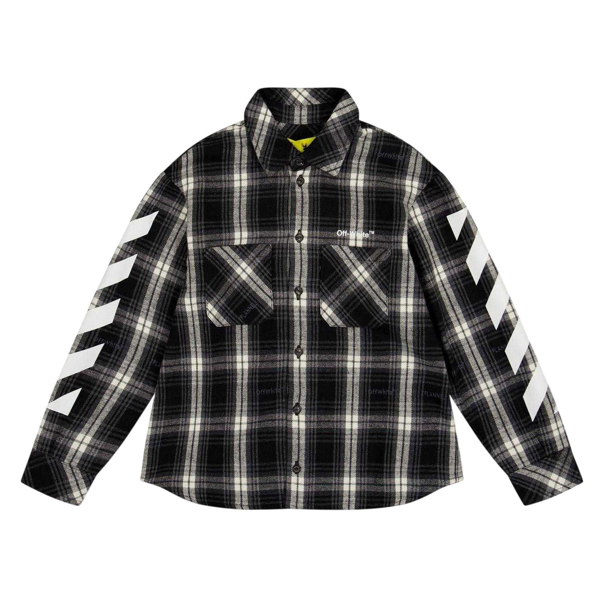 Black-White - Front - Off White Boys Plaid Regular Shirt