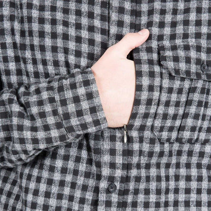 Black - Side - Trespass Mens Checked Regular Shirt