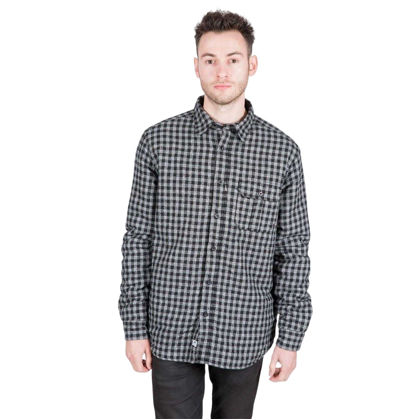 Black - Lifestyle - Trespass Mens Checked Regular Shirt