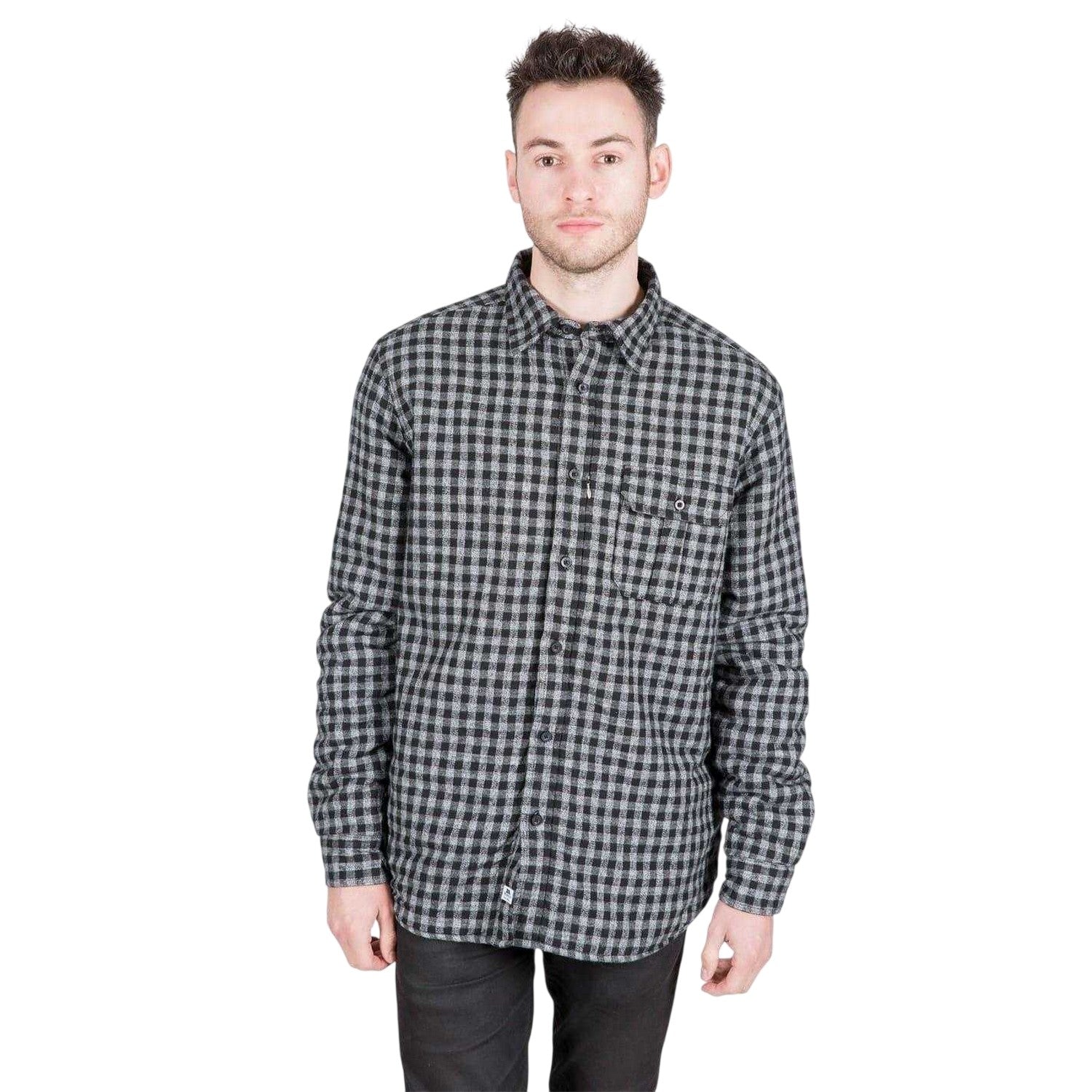 Black - Lifestyle - Trespass Mens Checked Regular Shirt