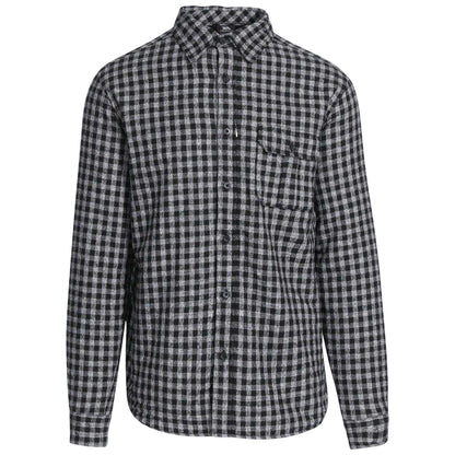 Black - Front - Trespass Mens Checked Regular Shirt