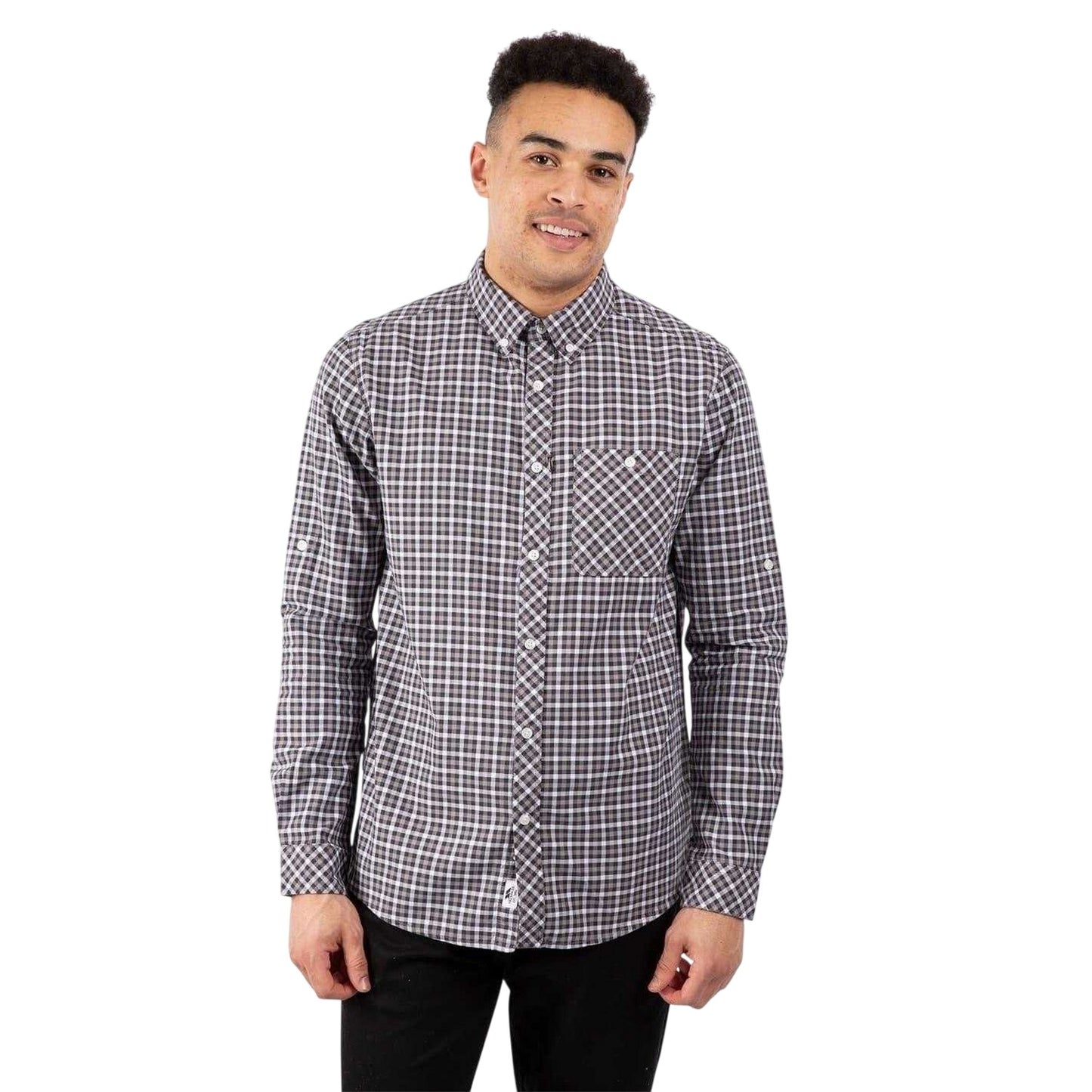Grey - Lifestyle - Trespass Mens Checked Regular Long-Sleeved Shirt