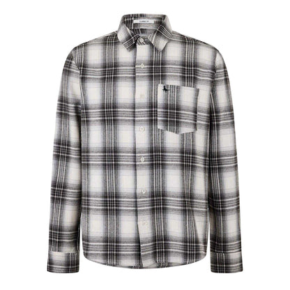Off White - Front - Jack Wills Mens Plaid Long-Sleeved Shirt