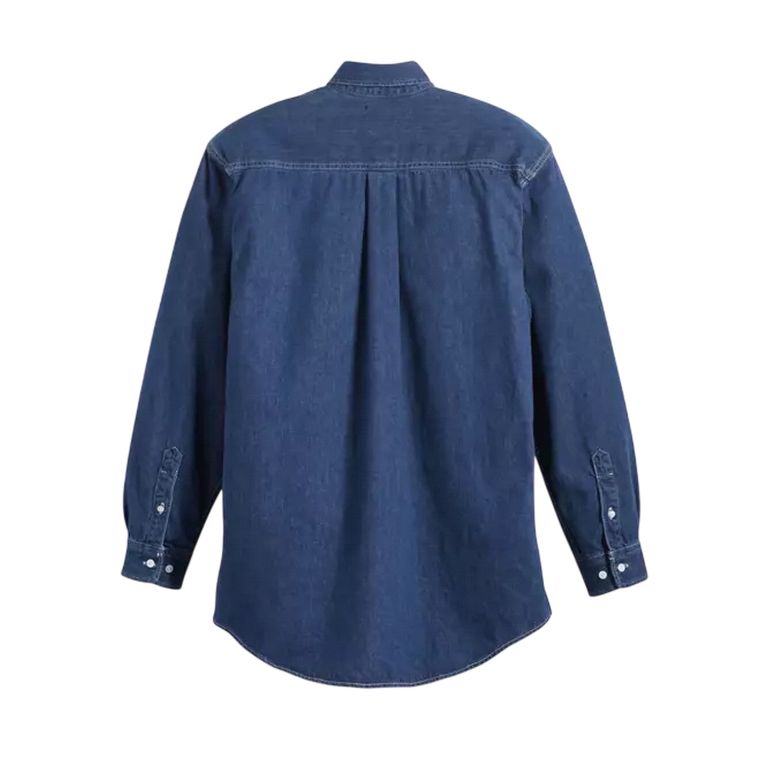 Indigo - Back - Levis Mens Classic Denim Chest Pocket Shirt