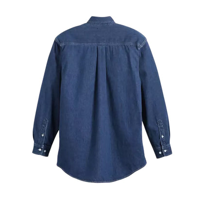 Indigo - Back - Levis Mens Classic Denim Chest Pocket Shirt