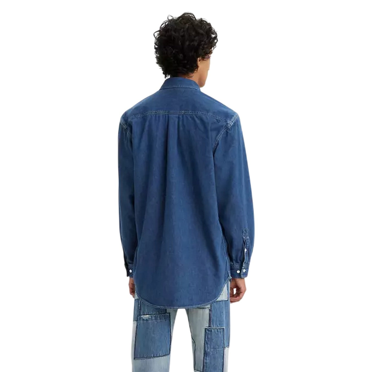 Indigo - Side - Levis Mens Classic Denim Chest Pocket Shirt