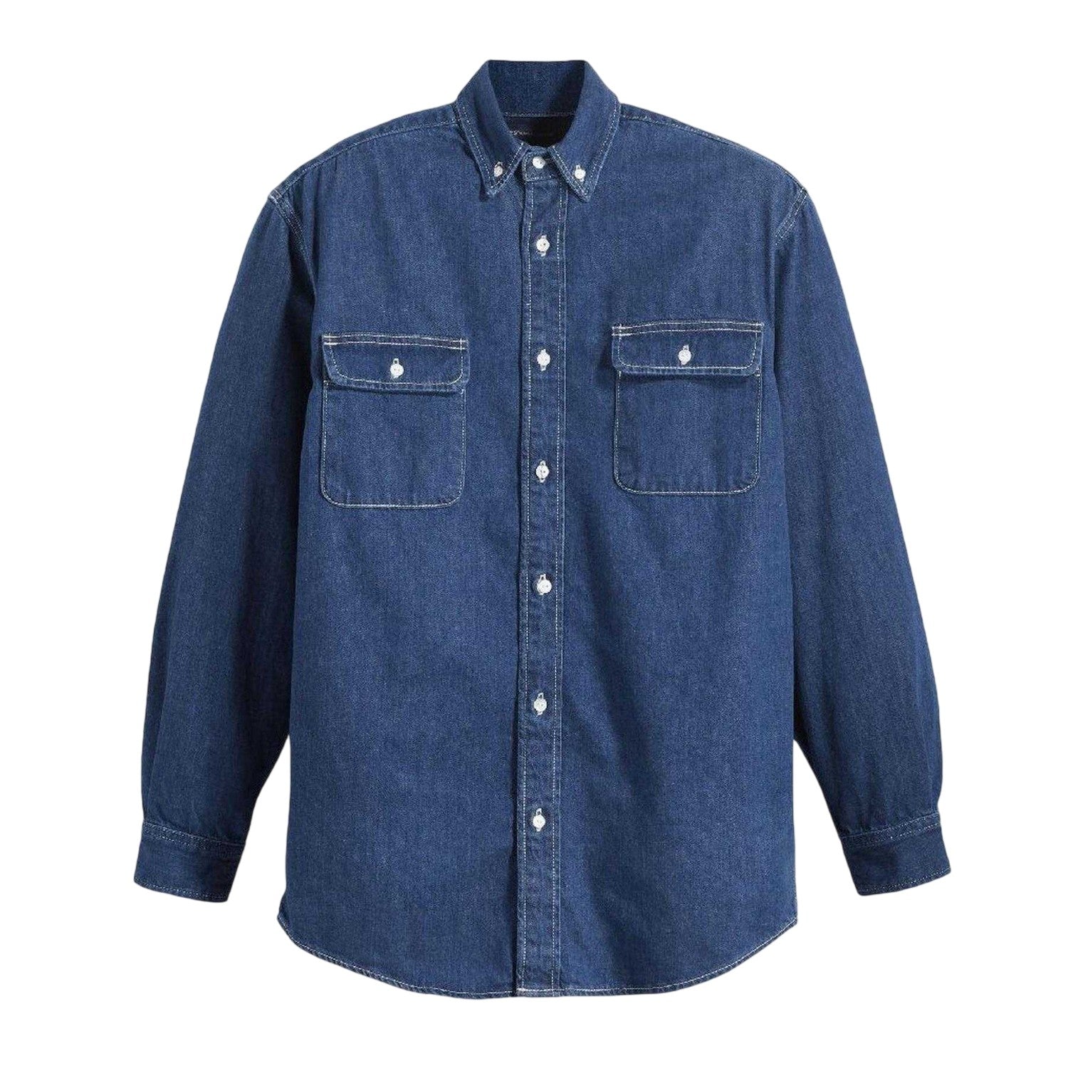 Indigo - Front - Levis Mens Classic Denim Chest Pocket Shirt