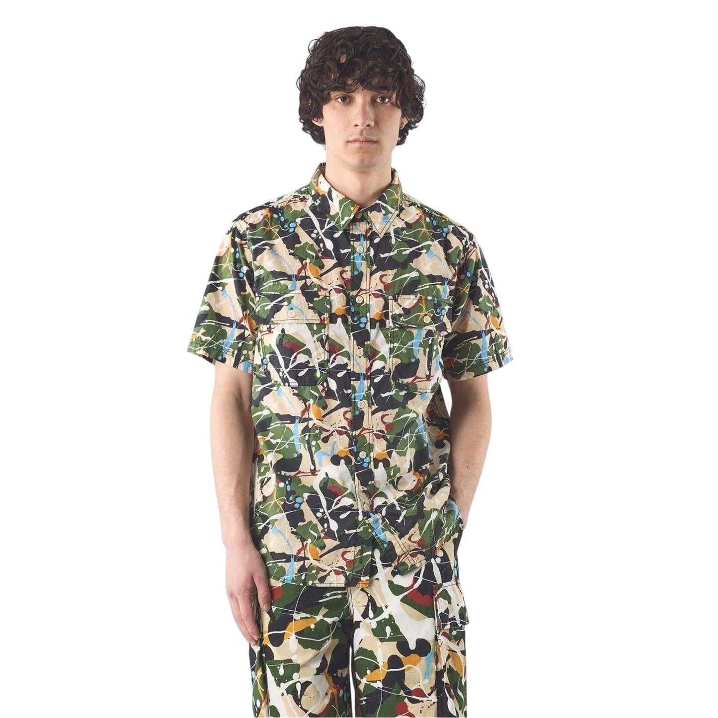 Multicoloured - Side - Pretty Green Mens Convergence Regular Shirt