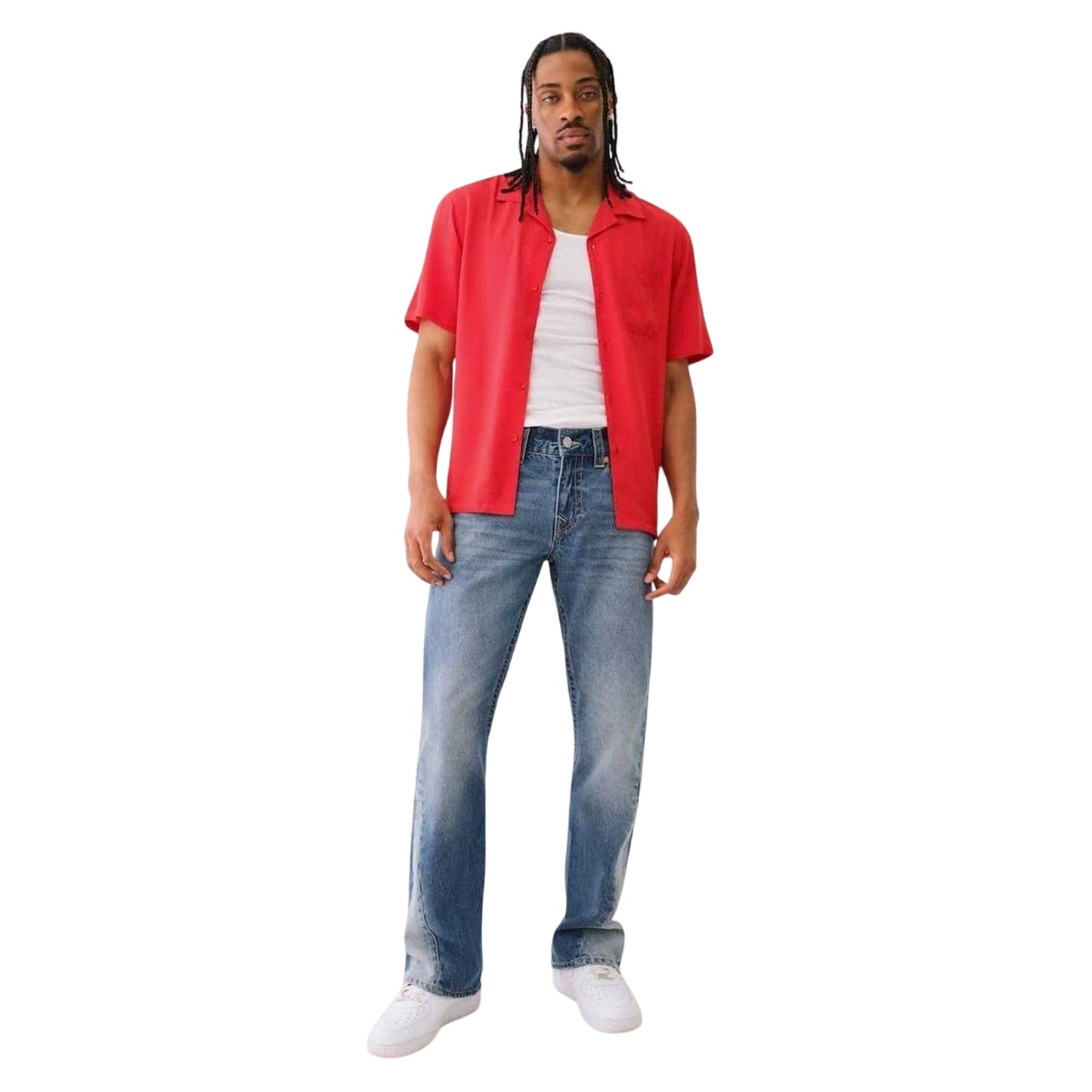 Lava - Lifestyle - True Religion Mens Relaxed Fit Short-Sleeved Shirt