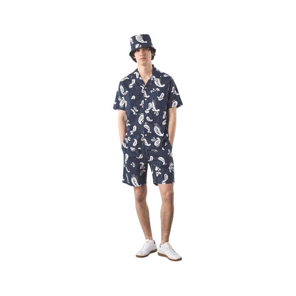 Navy - Lifestyle - Pretty Green Mens Widnes Paisley Regular Shirt