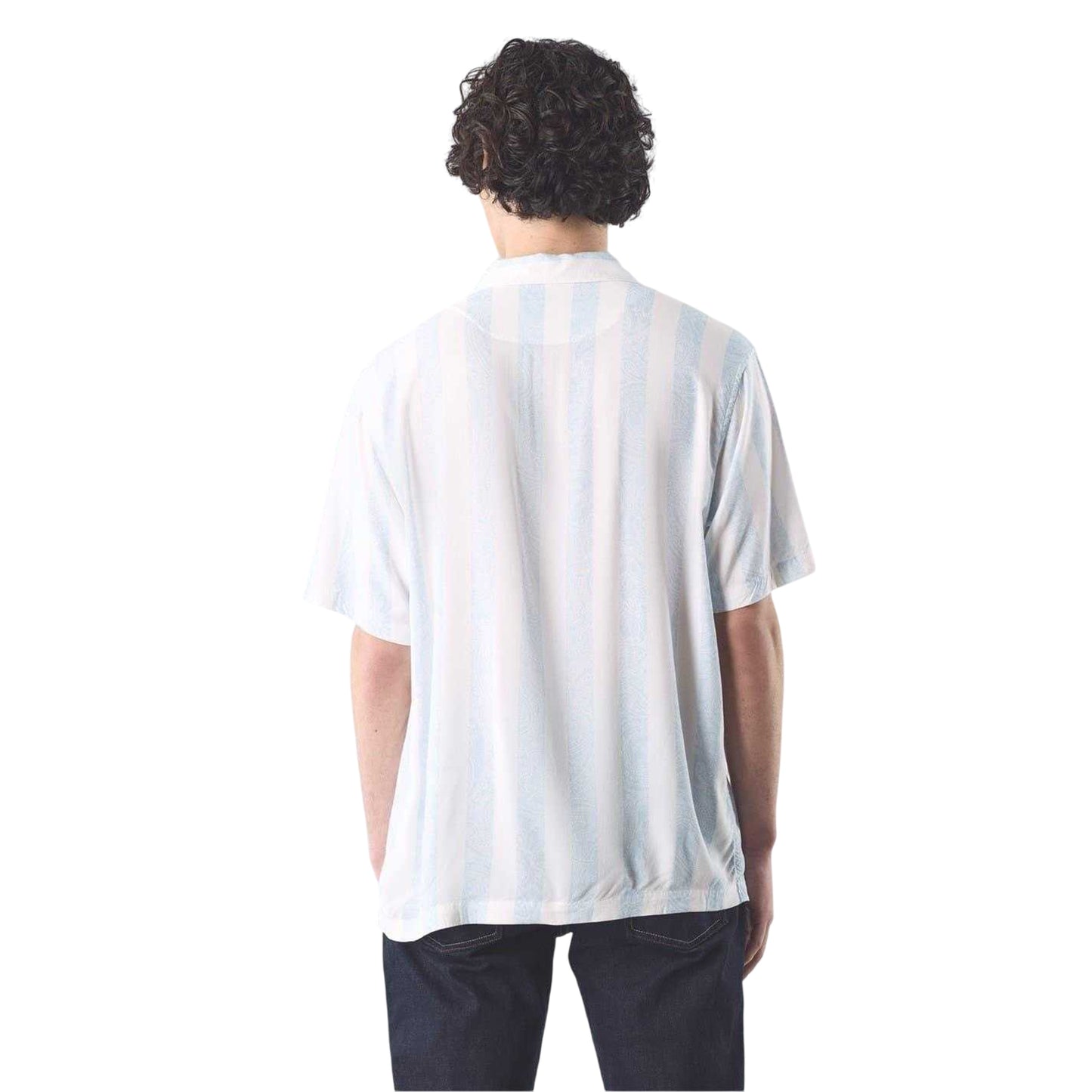Blue - Back - Pretty Green Mens Marshall Regular Short-Sleeved Shirt