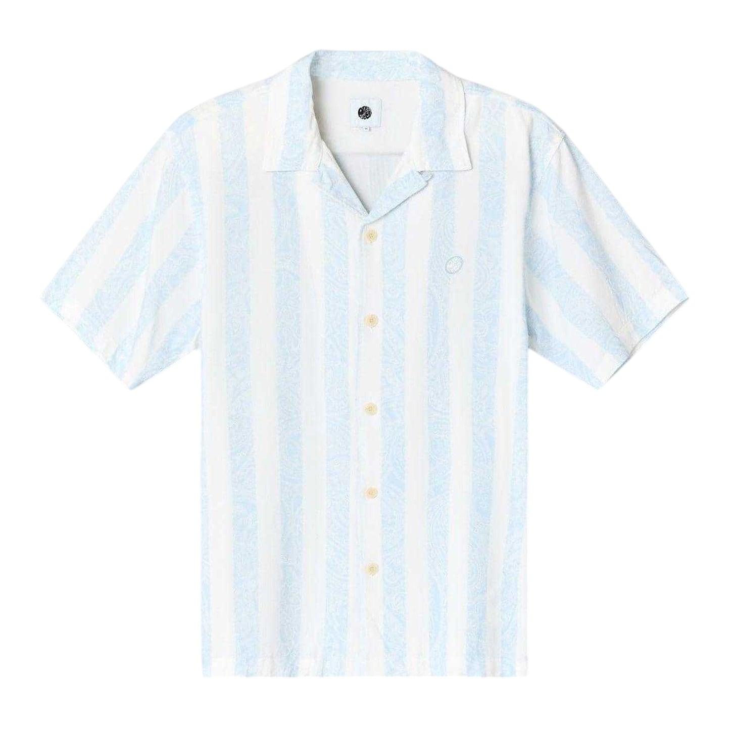 Blue - Front - Pretty Green Mens Marshall Regular Short-Sleeved Shirt