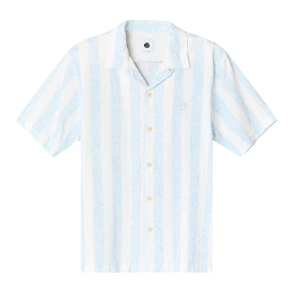 Blue - Front - Pretty Green Mens Marshall Regular Short-Sleeved Shirt