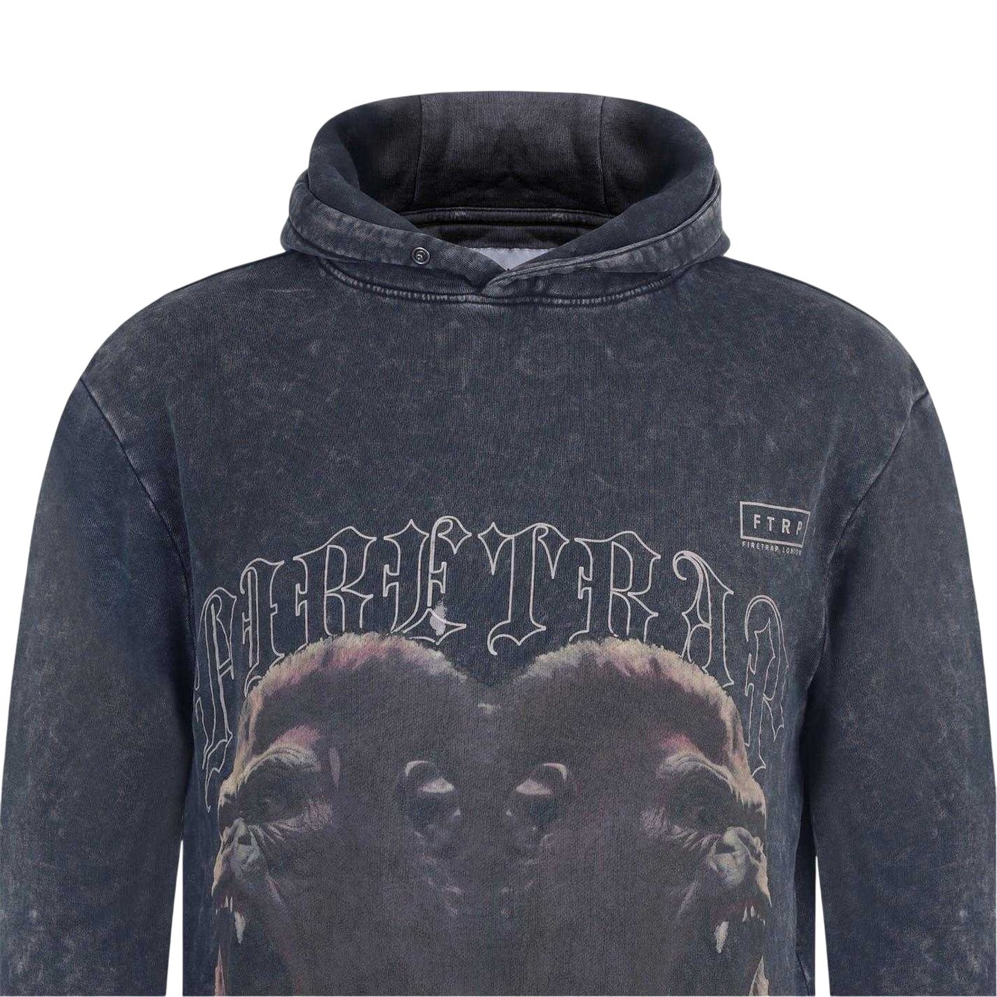 Acid Black - Side - Firetrap Mens Gorilla Hoodie