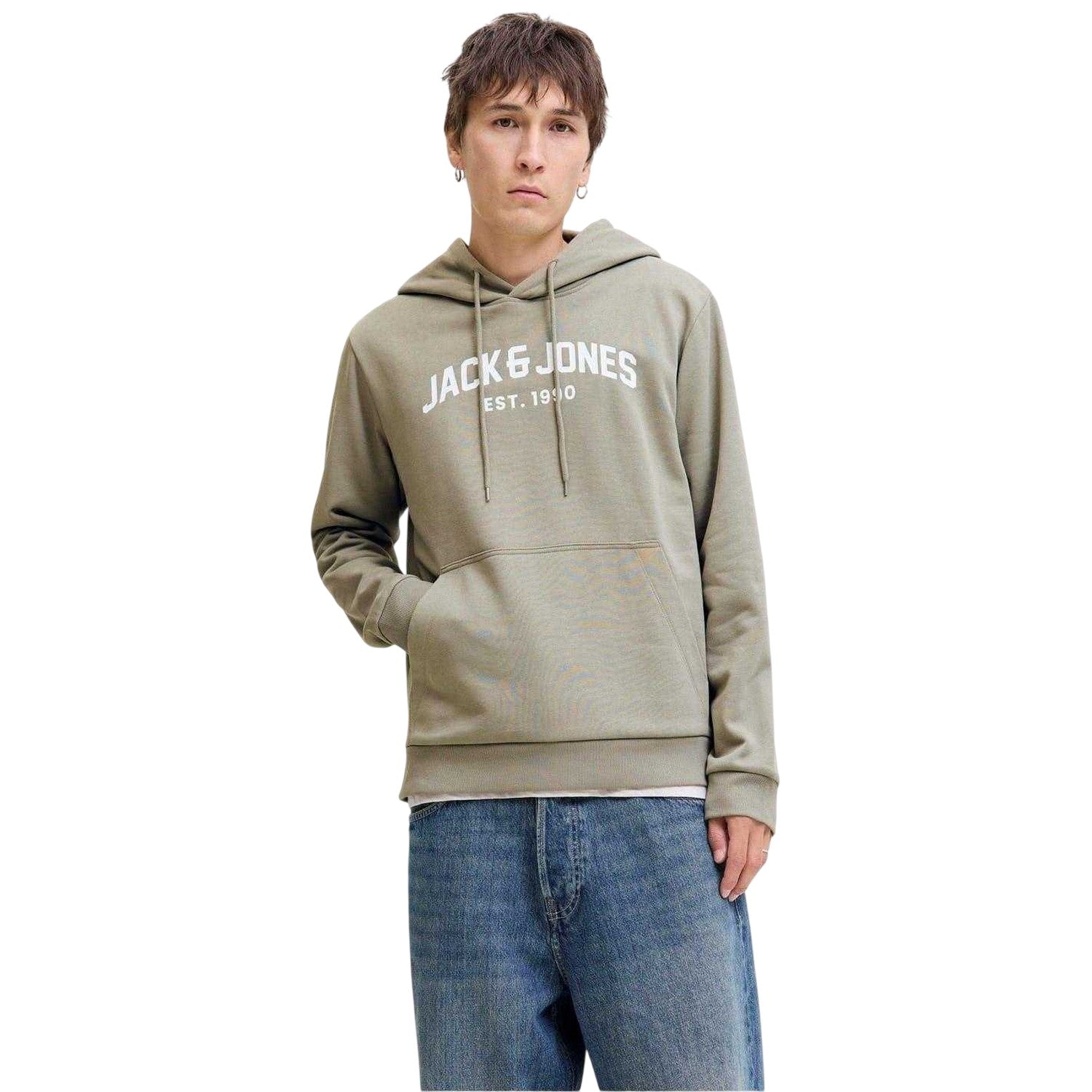 Titan-Vetiver - Side - Jack And Jones Mens Arch Hoodie (Pack of 2)