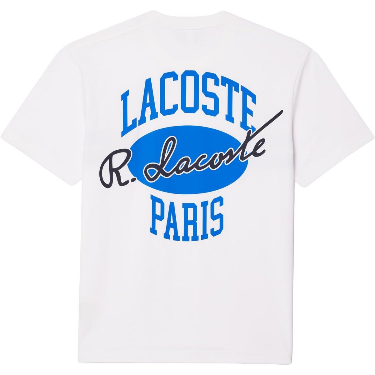 White - Back - Lacoste Mens Heritage Printed Cotton T-Shirt