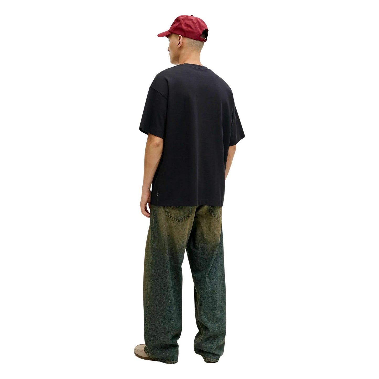 Black - Back - Jack And Jones Mens Barron Crew Neck Oversized T-Shirt