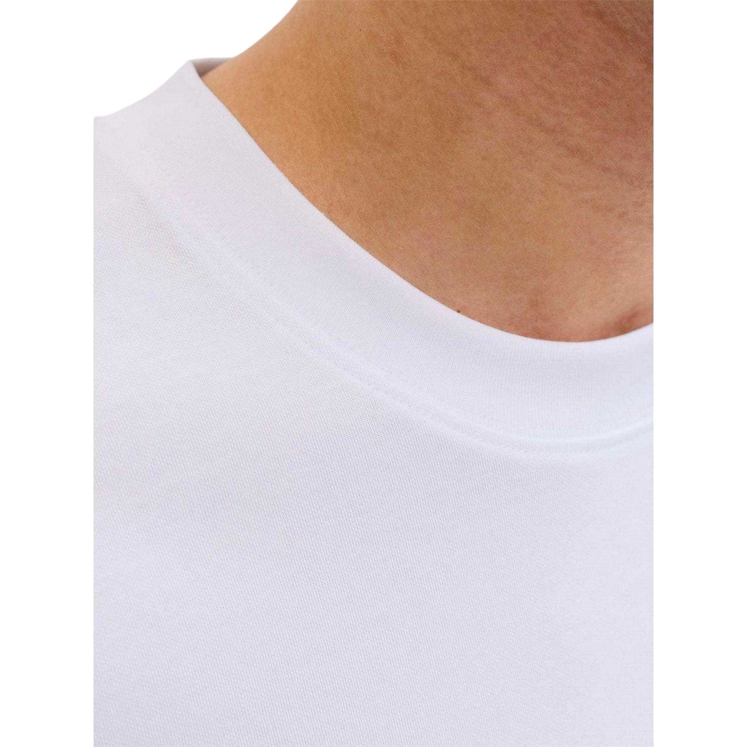 White - Side - Jack And Jones Mens Barron Crew Neck Oversized T-Shirt
