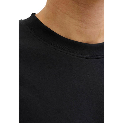 Black - Side - Jack And Jones Mens Barron Crew Neck Oversized T-Shirt