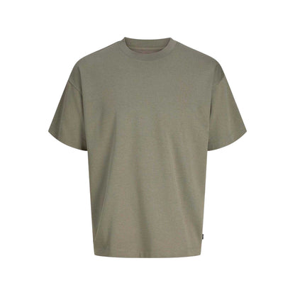 Vetiver - Front - Jack And Jones Mens Barron Crew Neck Oversized T-Shirt