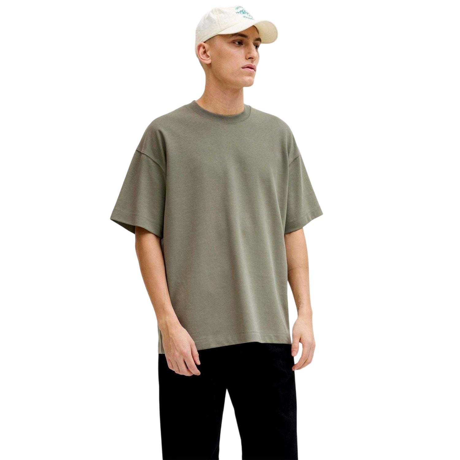Vetiver - Lifestyle - Jack And Jones Mens Barron Crew Neck Oversized T-Shirt