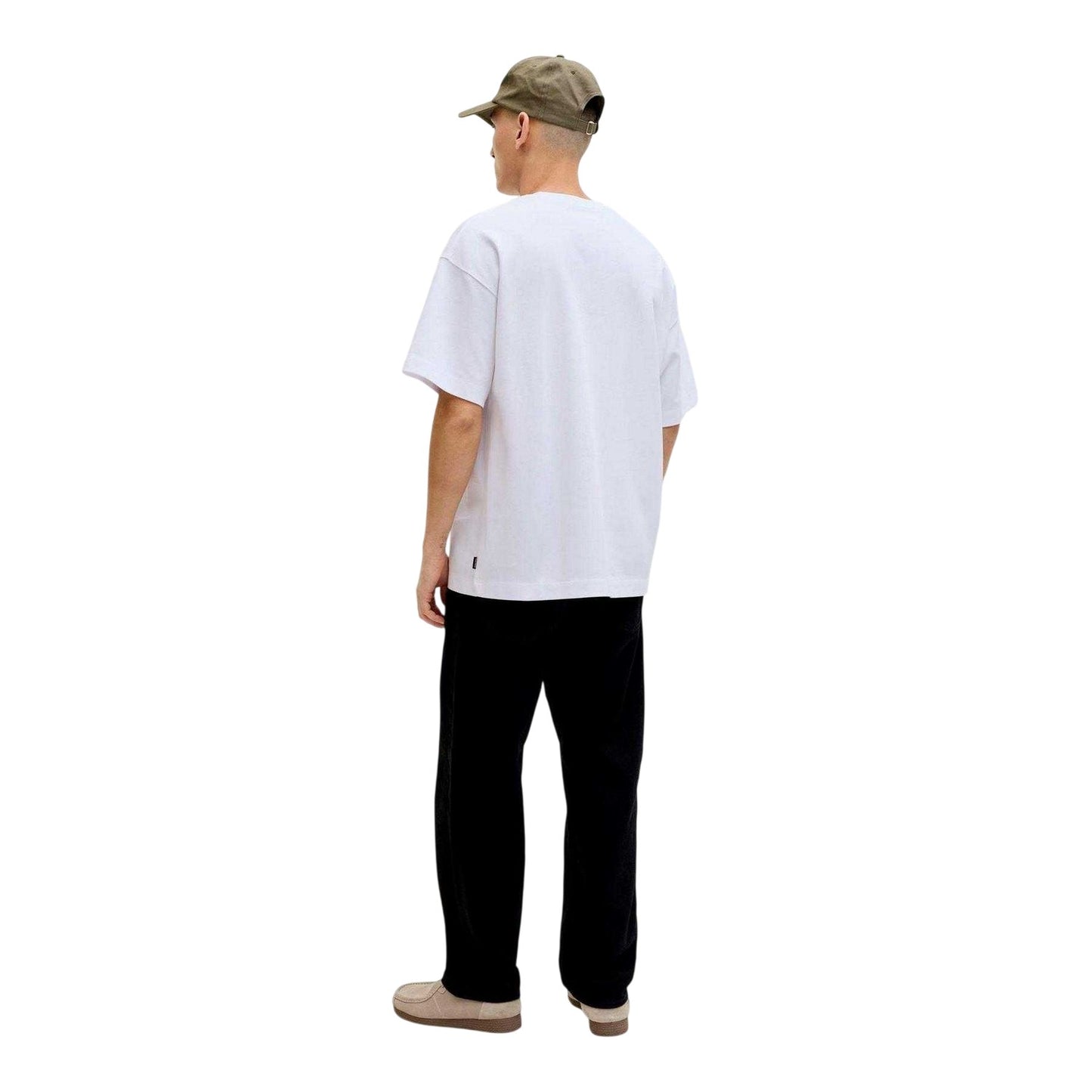 White - Back - Jack And Jones Mens Barron Crew Neck Oversized T-Shirt