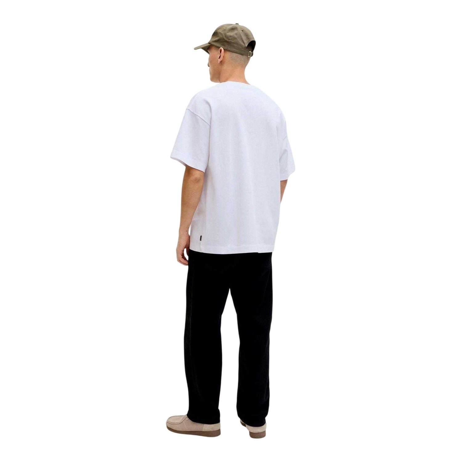 White - Back - Jack And Jones Mens Barron Crew Neck Oversized T-Shirt