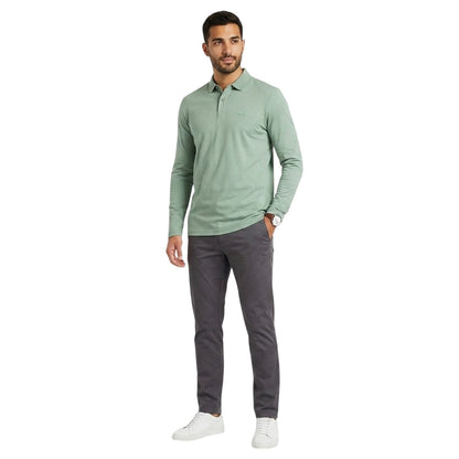 Green - Lifestyle - Boss Mens Pirol Logo Long-Sleeved Polo Shirt
