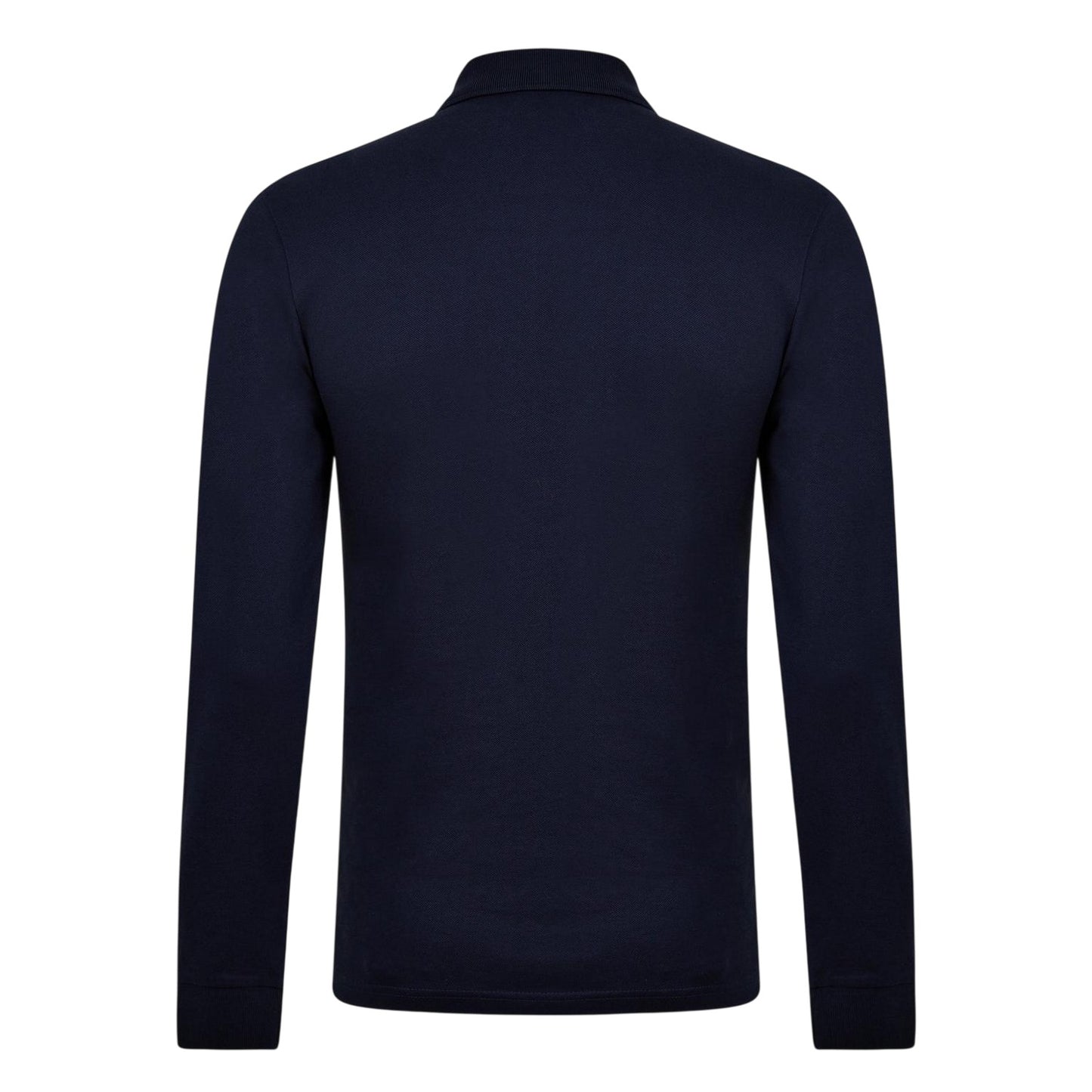 Navy - Back - Boss Mens Passerby Logo Long-Sleeved Polo Shirt