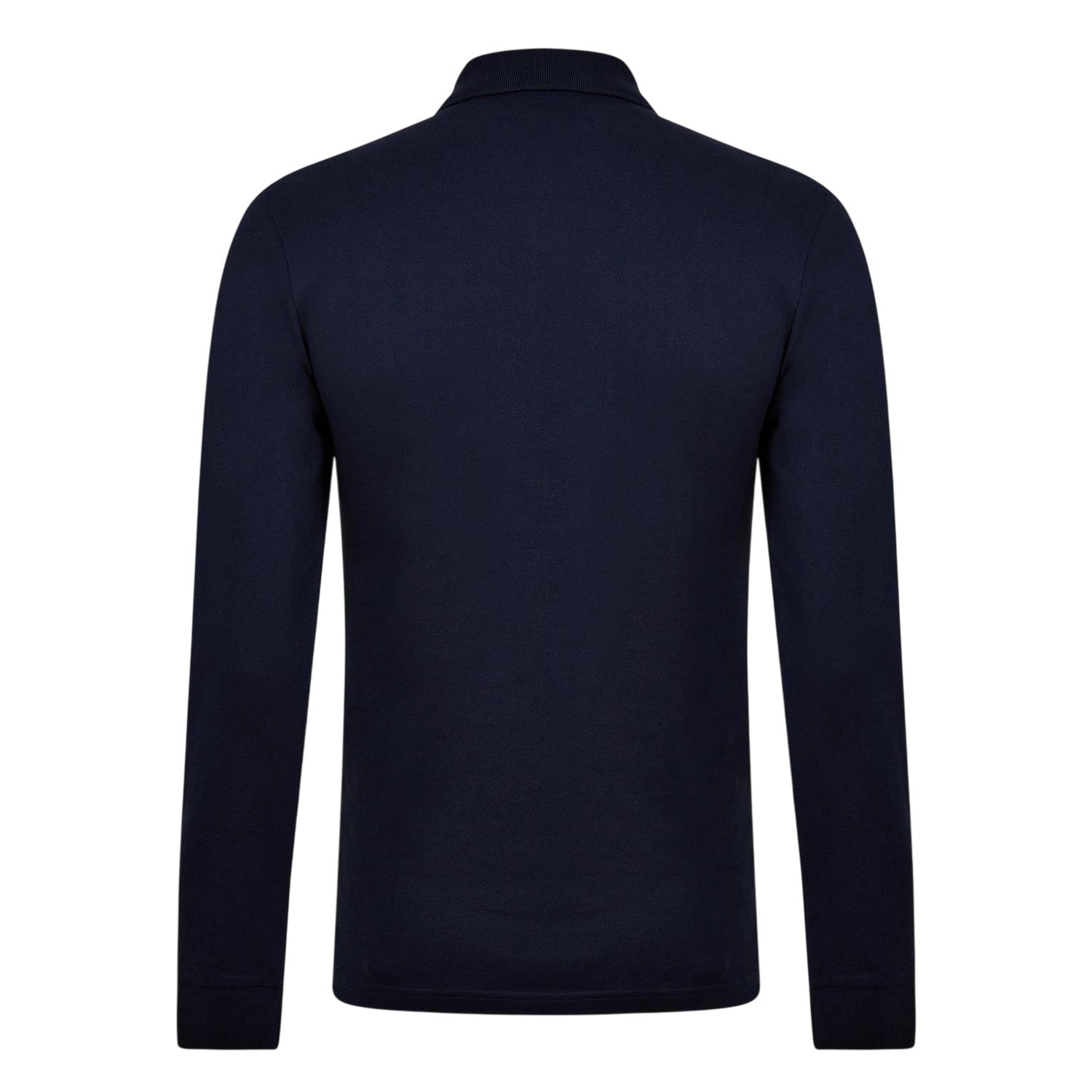 Navy - Back - Boss Mens Passerby Logo Long-Sleeved Polo Shirt
