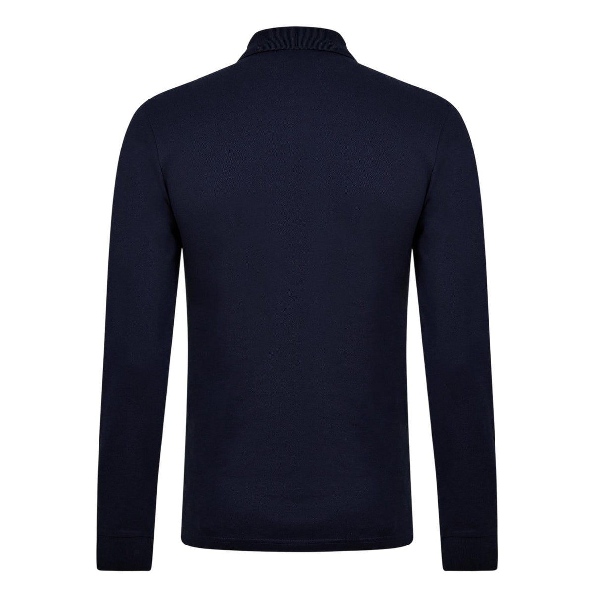 Navy - Back - Boss Mens Passerby Logo Long-Sleeved Polo Shirt