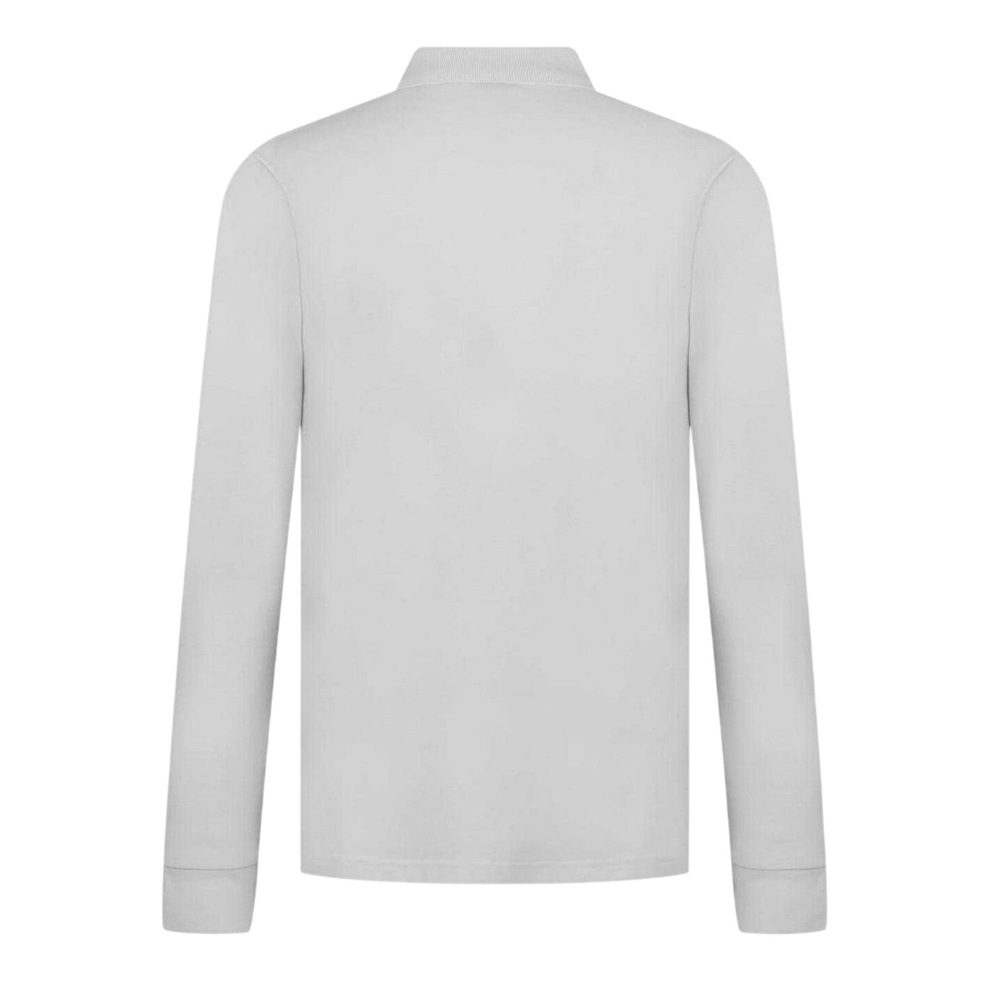 White - Back - Boss Mens Passerby Logo Long-Sleeved Polo Shirt