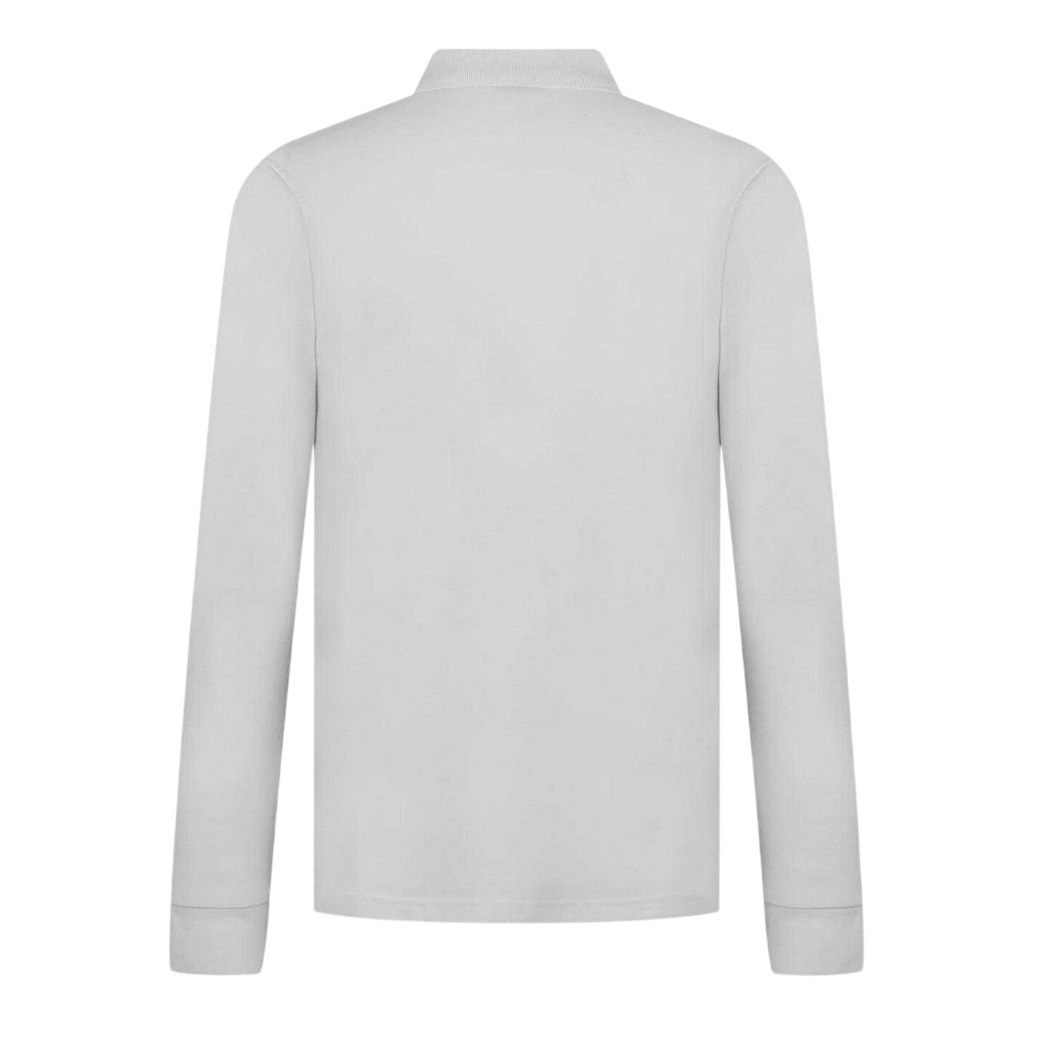 White - Back - Boss Mens Passerby Logo Long-Sleeved Polo Shirt
