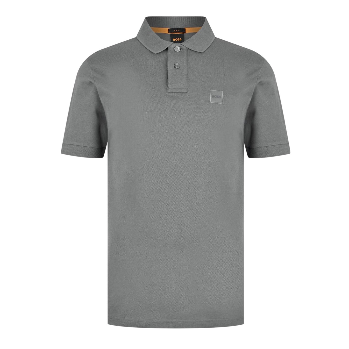 Charcoal - Front - Boss Mens Passenger Box Logo Polo Shirt