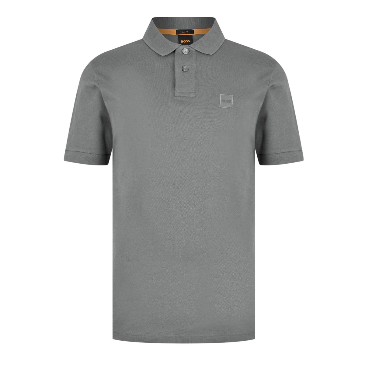 Charcoal - Front - Boss Mens Passenger Box Logo Polo Shirt