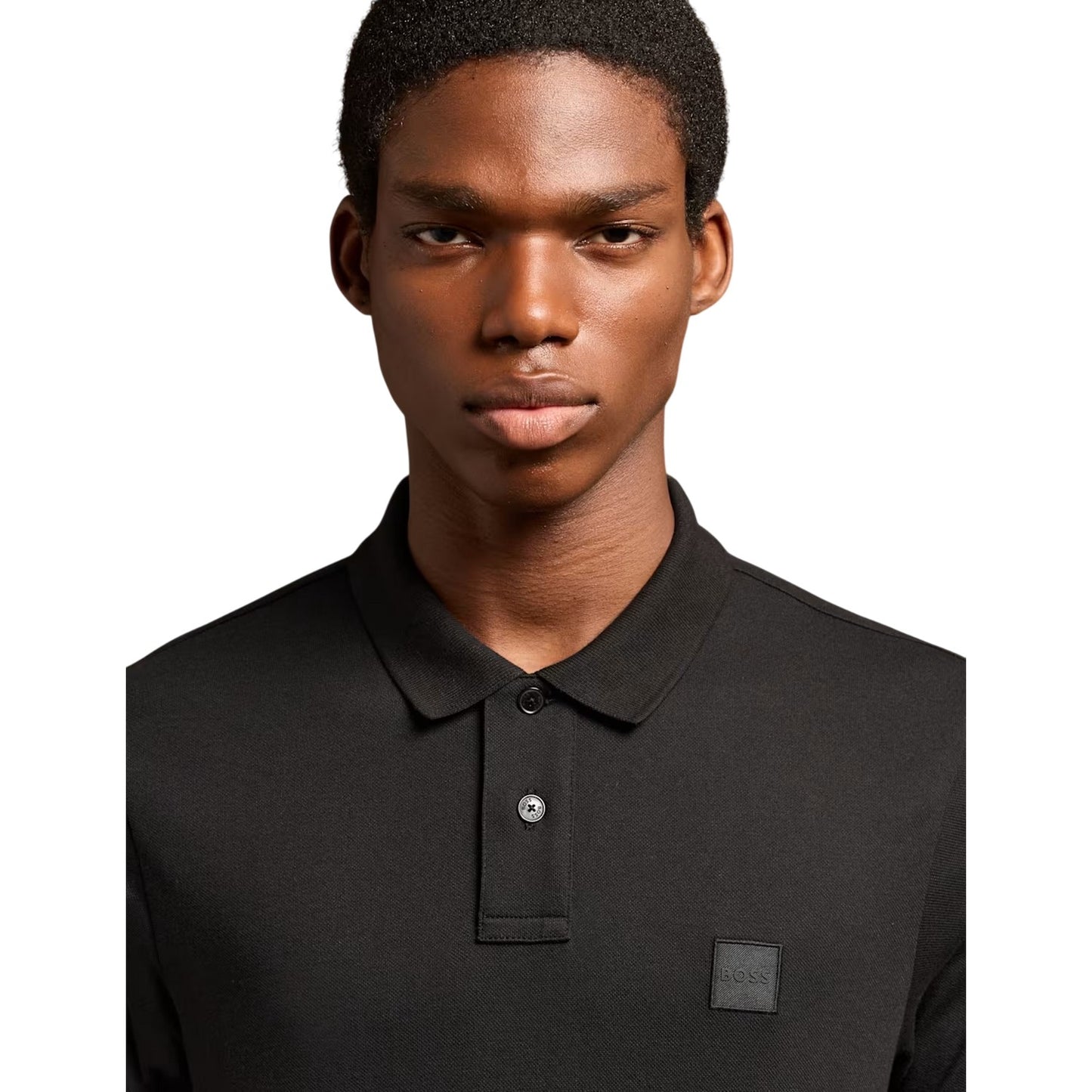 Black - Side - Boss Mens Passenger Box Logo Polo Shirt