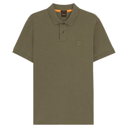 Green - Front - Boss Mens Passenger Box Logo Polo Shirt
