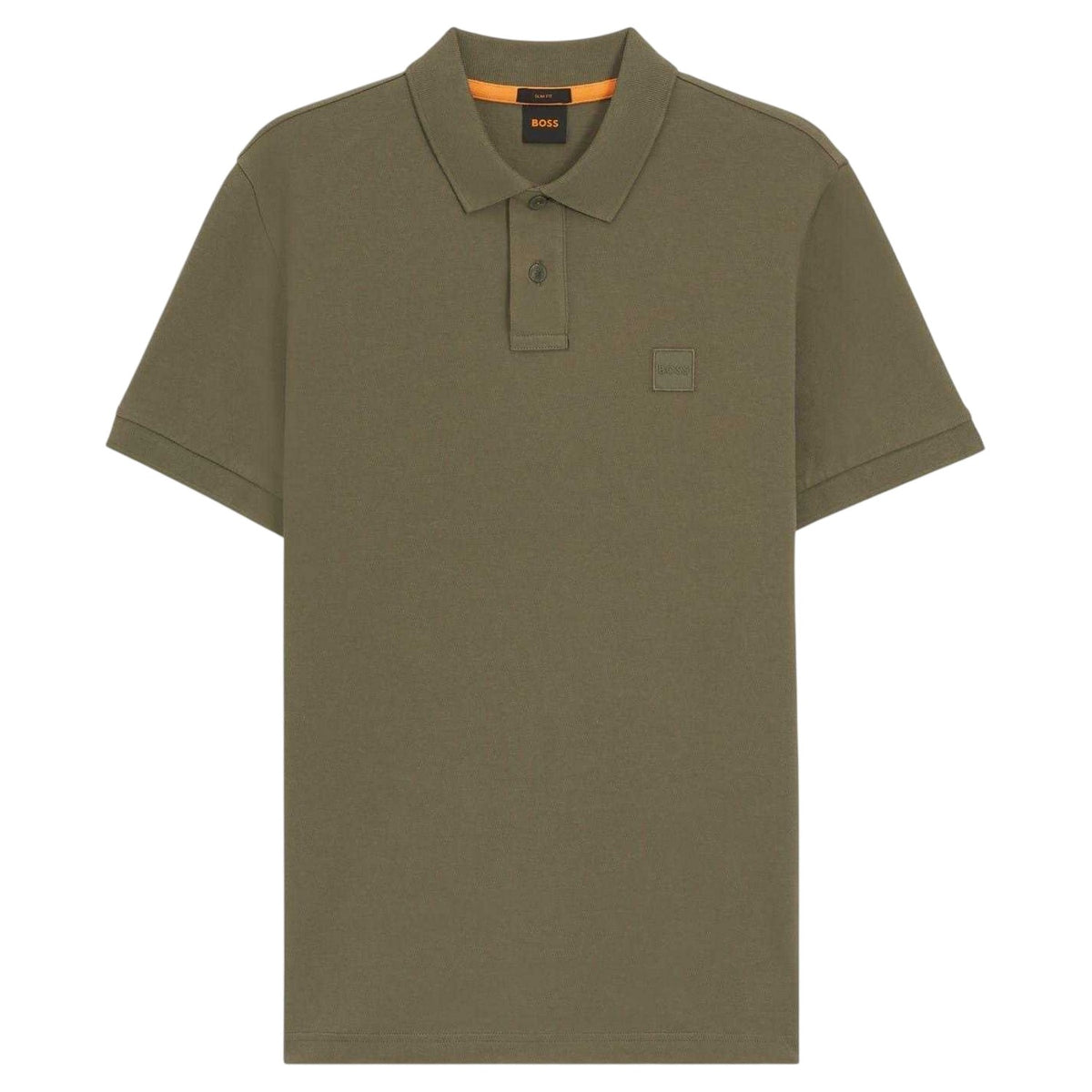 Green - Front - Boss Mens Passenger Box Logo Polo Shirt