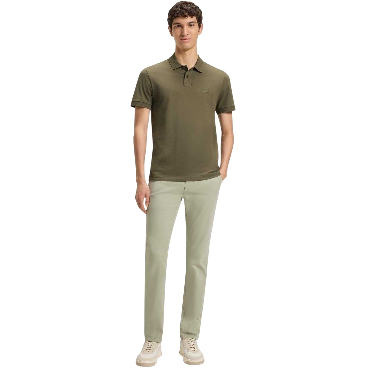 Green - Lifestyle - Boss Mens Passenger Box Logo Polo Shirt