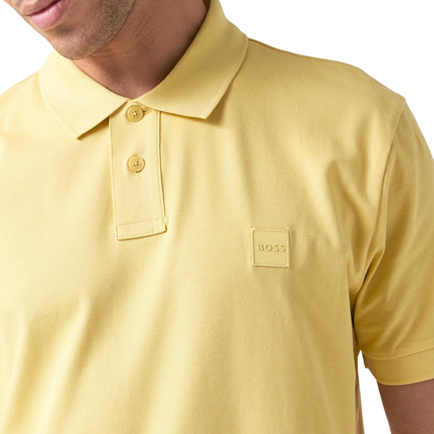 Light - Side - Boss Mens Passenger Box Logo Polo Shirt