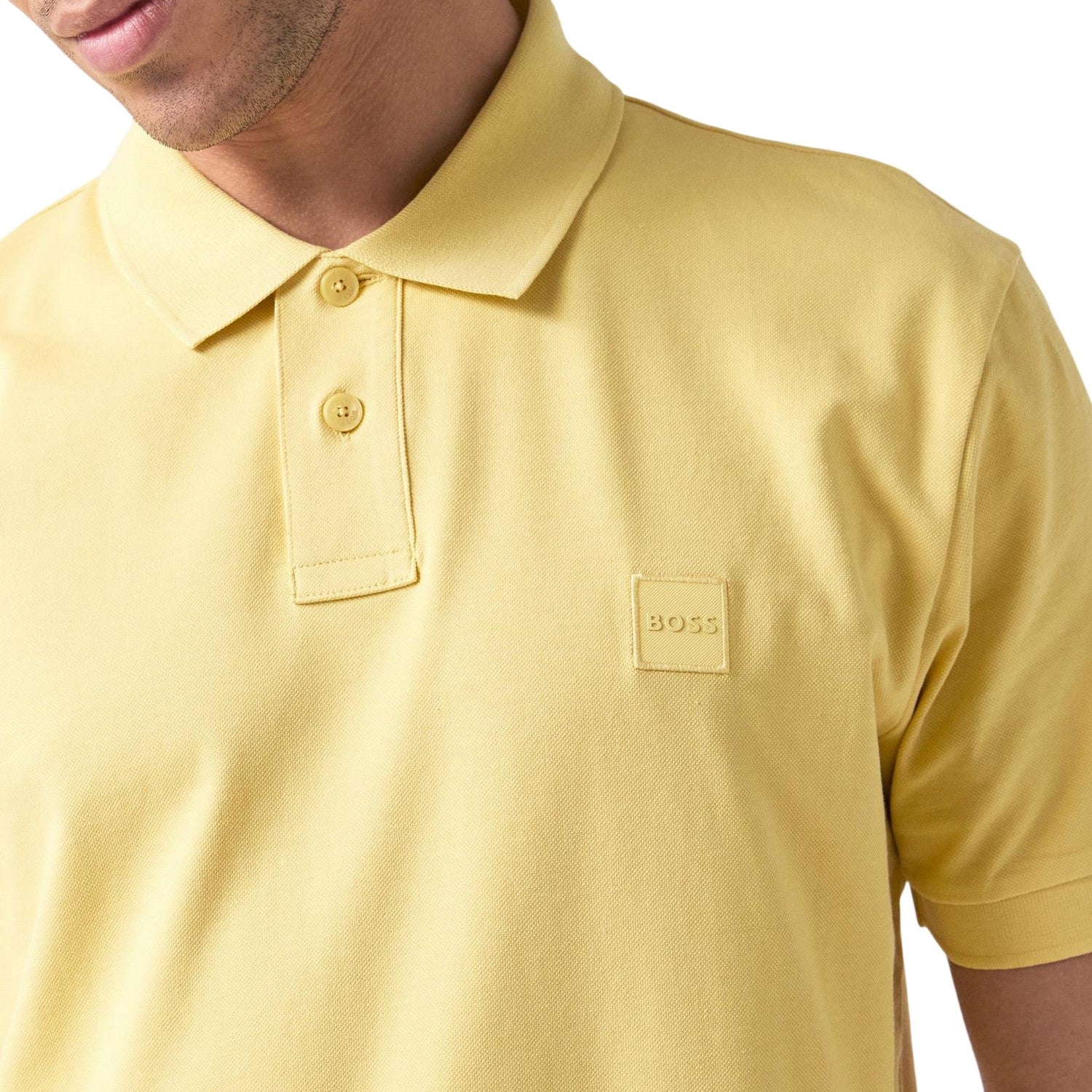 Light - Side - Boss Mens Passenger Box Logo Polo Shirt