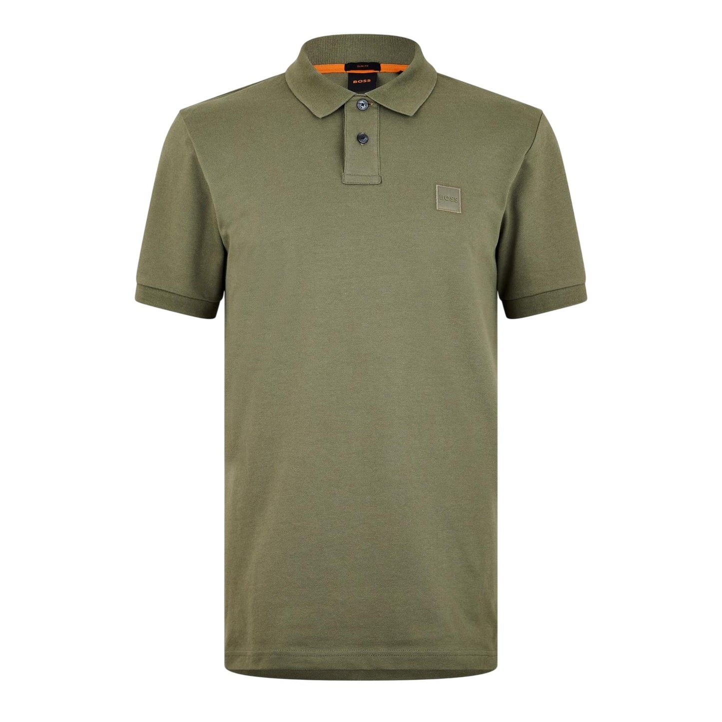 Sage - Front - Boss Mens Passenger Box Logo Polo Shirt