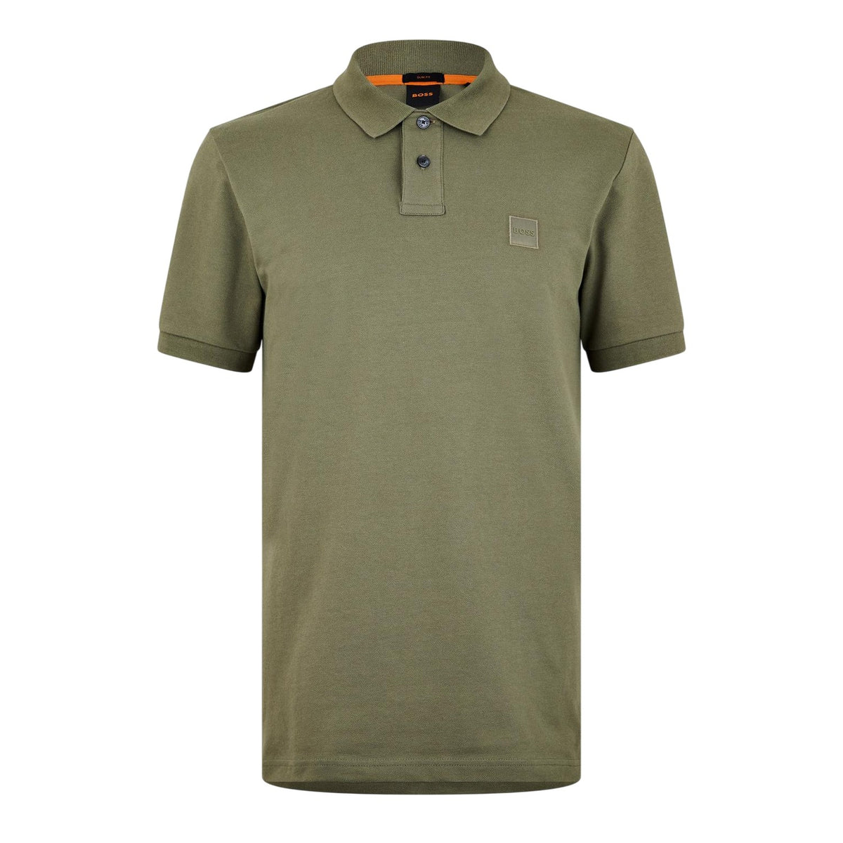 Sage - Front - Boss Mens Passenger Box Logo Polo Shirt